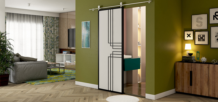 sliding bathroom door installation in Pembroke Pines